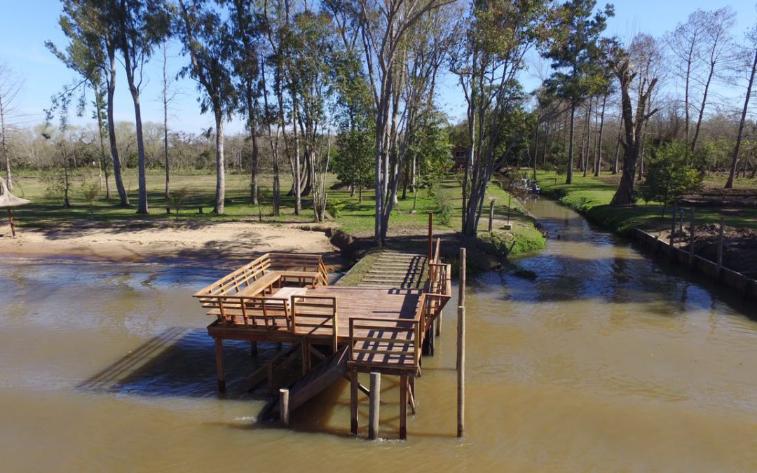 muelle con baranda