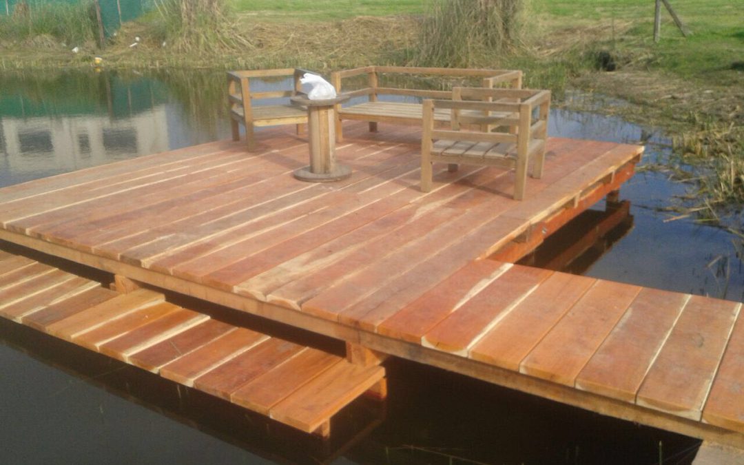 muelle de madera con extensión